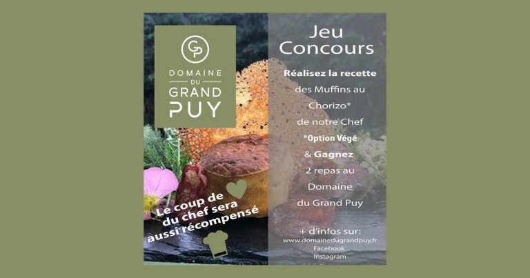 Jeu concours Muffin Domaine du Grand Puy